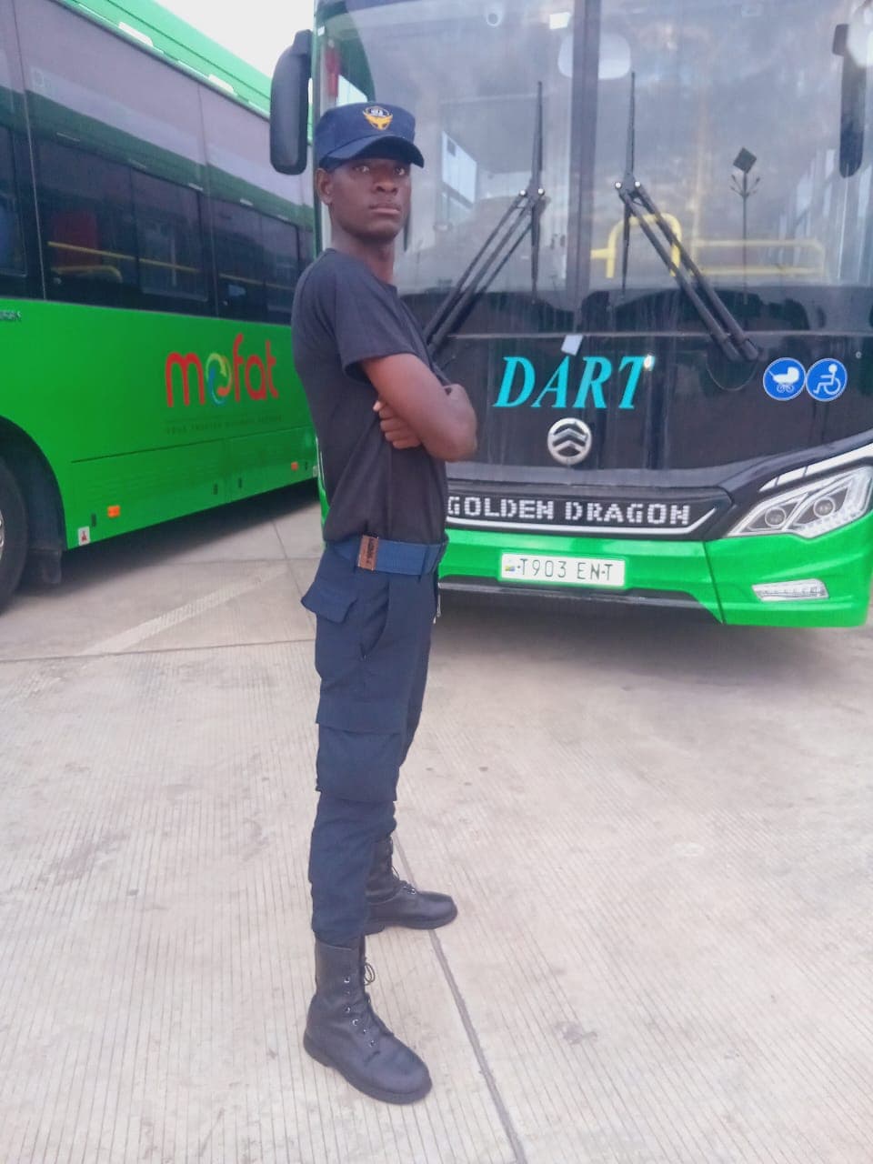 HKB officers receiving a briefing at the BRT depot