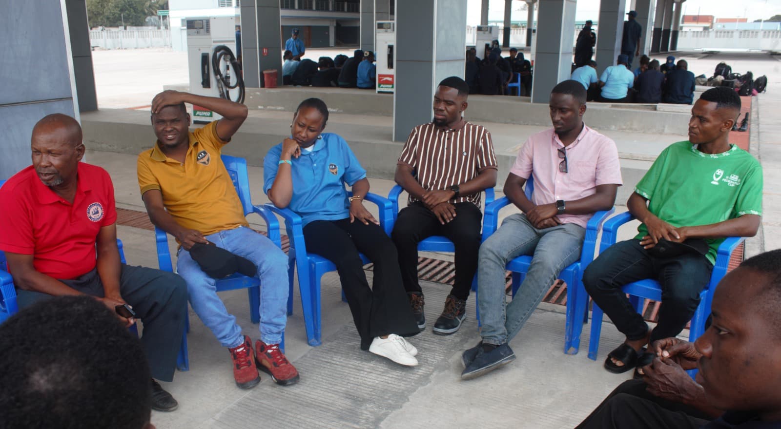 HKB officers in ranks at the BRT depot